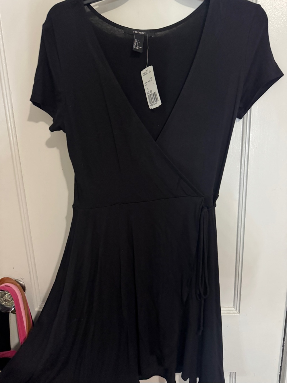 Forever 21 Black Short Dress with V-Neck